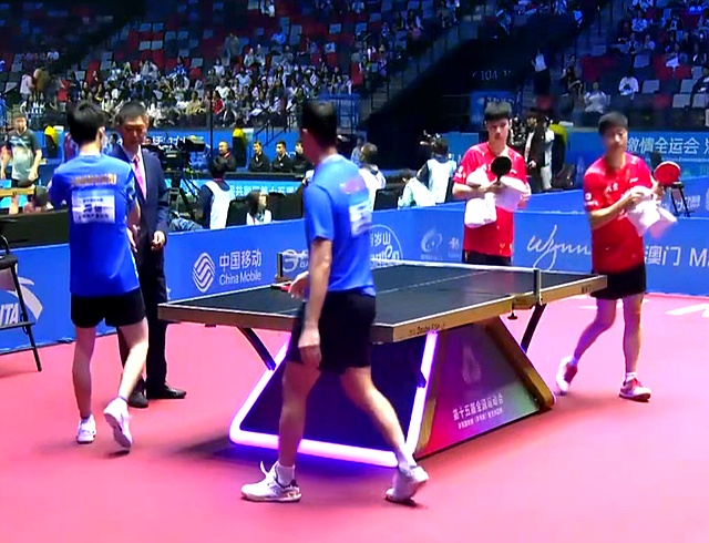 英国乒乓球队鏖战瑞典乒乓球队,马龙统治全场 英国乒乓球队鏖战瑞典乒乓球队,马龙统治全场